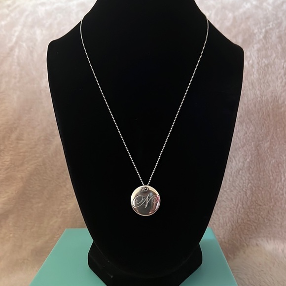 N disc charm on 18in mini bead chain - Picture 5 of 8